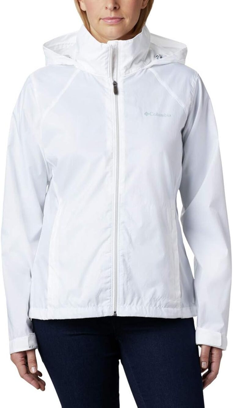 Columbia Women's Switchback III Hooded Packable Jacket in White, Size Medium